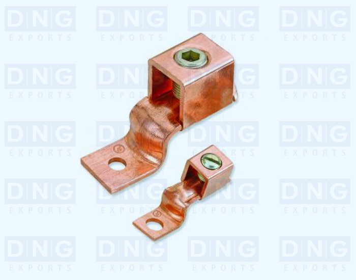 Copper One Hole Offset Tongue Cable Lugs / Terminals